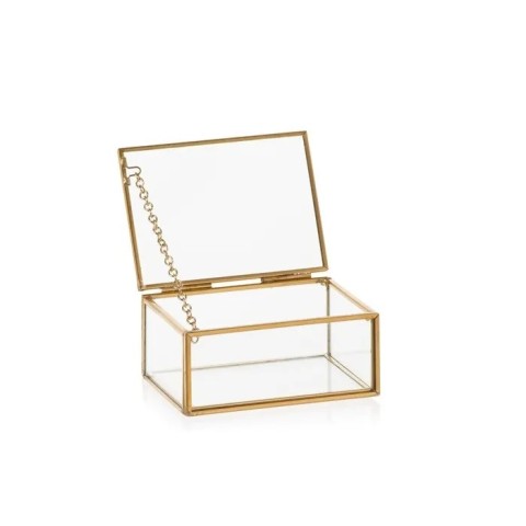 SCATOLA METALLO 15X10XH7.5 RETTANGOLARE ORO